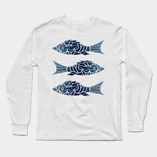 Gradient Ocean Fish Long Sleeve T-Shirt